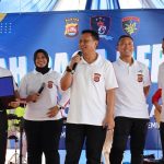 Kapolda Banten Pimpin Olah Raga Bersama dalam rangka Peringatan HUT ke-73 Polairud Tahun 2023 di Mako Ditpolairud Polda Banten