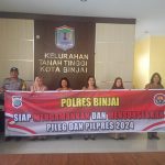 BHABINKAMTIBMAS POLRES BINJAI SOSIALISASIKAN KEPADA MASYARAKAT UNTUK SUKSESKAN PEMILU 2024