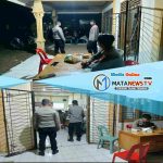 Amankan Logistik Pemilu, Polisi Siaga di Kantor PPK Kuta Makmur Hingga Malam Hari 