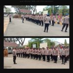 Kapolsek Banda Sakti Memimpin Apel Pengamanan di Tempat Pemungutan Suara untuk Pemilu 2024