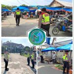 Personel Polres Lhokseumawe Patroli Jalan Kaki di Pasar Tradisional