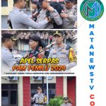 Kapolres Tebing Tinggi Pimpin Apel Pergeseran Pasukan Operasi Mantap Brata Toba 2023-2024