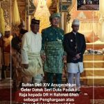 Sultan Deli XIV Anugerahkan Gelar Datuk Seri Duta Paduka Raja kepada DR H Rahmat Shah