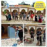 Jelang Ramadhan, Polri-TNI Bantu Warga Bersihkan Masjid di Bandar Khalipah. 