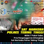 Pria Pengangguran di Tebing Tinggi Ditangkap Sat Narkoba, Kedapatan Miliki 7 Paket Sabu