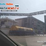 Pipa Besi Diatas Badan Jalan Raya Pelabuhan Belawan Milik PAG Mulai Jadi Sorotan