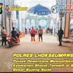 Polsek Dewantara Memastikan Keamanan Shalat Tarawih di Mesjid Besar Bujang Salim