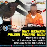 Masuki Rumah Dan Curi HP Korbannya, Seorang Pria Ditangkap Polres Tebing Tinggi