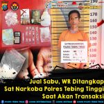 Jual Sabu, WR Ditangkap Sat Narkoba Polres Tebing Tinggi Saat Akan Transaksi