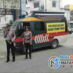 Operasi Ketupat, Sat Binmas Polres Tebing Tinggi Public Address di Pusat Keramaian