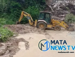 Pejabat Bupati Dairi Tanggap Cepat Atasi Tanah Longsor, Jalan Kembali Normal!