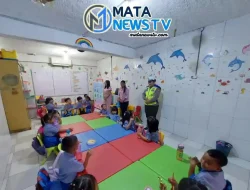 Satuan Lalulintas Polres Pelabuhan Belawan Gelar Program “Polisi Sahabat Anak” di TK GBI Belawan