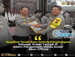 Polres Tanah Karo Raih Peringkat III dalam Pengelolaan Media Sosial Terbaik di Polda Sumut