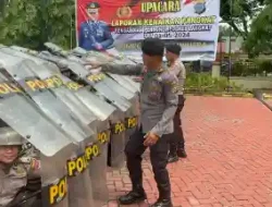 Polres Langkat Gelar Latihan Dalmas Jelang Pilkada Serentak 2024