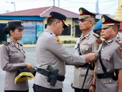 Kapolres Pelabuhan Belawan Pimpin Upacara Sertijab Kasat Narkoba dan Kasat Lantas