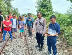 Polres Tebing Tinggi Menangani Kecelakaan Kereta Api yang Menabrak Seorang Pria