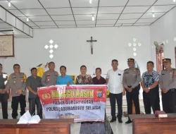 Polres Labuhanbatu Selatan Gelar “Minggu Kasih” di Gereja Katolik Lingk. Seberang