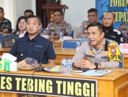 Kapolres Tebing Tinggi Hadiri Penandatanganan Draff SK FLLAJ Melalui Zoom Meeting