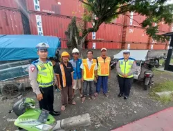 Sat Lantas Polres Pelabuhan Belawan Sosialisasikan Keselamatan Berkendara di Jalan Stasiun