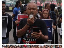 Puluhan Jurnalis Medan Gelar Aksi Tolak RUU Penyiaran di Gedung DPRD Sumut