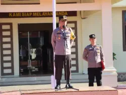 Brigadir Rodin Sarumaha Dipercaya Pimpin Apel Pagi Polres Nias Selatan