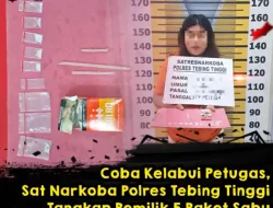 Sat Narkoba Polres Tebing Tinggi Tangkap Pemilik 5 Paket Sabu