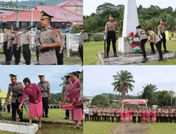 Polres Nias Gelar Ziarah dan Tabur Bunga dalam Rangka HUT Bhayangkara ke-78