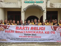 Polres Simalungun Bersih-Bersih Tempat Ibadah Memperingati Hari Bhayangkara Ke-78
