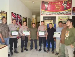 Kapolsek Trumon Timur dan Tiga Anggotanya Raih Penghargaan Atas Kerjasama Penanganan Binatang Liar