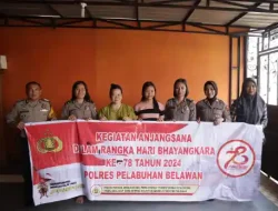 Polres Pelabuhan Belawan Anjangsana ke Warakawuri dalam Rangka Hari Bhayangkara ke-78
