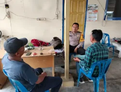 Bhabinkamtibmas Polsek Tebing Tinggi Sambangi Warga Desa Paya Lombang, Sampaikan Pesan Kamtibmas