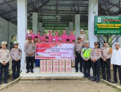 Polsek Hamparan Perak Berikan Bantuan Sosial kepada Dua Pesantren Sambut Hari Bhayangkara Ke-78