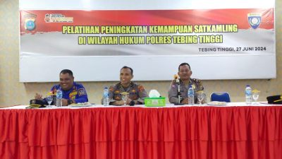 Meningkatkan Kemampuan Sat Kamling, Polres Tebing Tinggi Gelar Pelatihan
