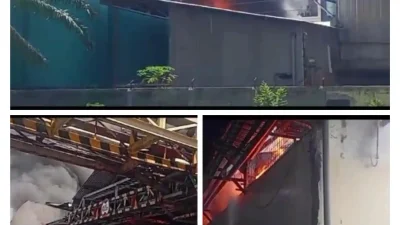 Gudang Penyimpanan Minyak PT. Musimas Terbakar, Satu Pekerja Alami Luka Bakar