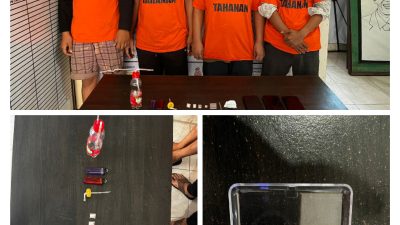 Empat Pemuda di Parapat Diciduk Polisi Atas Kepemilikan Sabu Sebanyak 1,20Gram