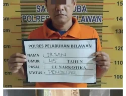Sat Narkoba Polres Pelabuhan Belawan Berhasil Gagalkan Transaksi Narkoba di Desa Helvetia