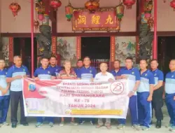 Kapolsek Rambutan Pimpin Baksos Religi Revitalisasi Vihara Jiu Li Dong Jelang HUT Polri ke-78