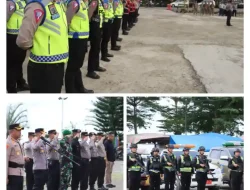 Kapolres Nias Pimpin Apel Gelar Pasukan Pengamanan Malam Takbiran Idul Adha 1445 H