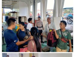 Sat Polairud Polres Nias Selatan Kembali Sambangi KMP Simeulue di Pelabuhan Tello