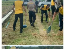 Kegiatan Humanis Bakti Religi Polsek Indrapura Sambut Hari Bhayangkara ke-78 di Pemakaman Alm. Aiptu Martua Sigalingging