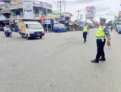 Satlantas Polres Batu Bara Gelar Patroli Pengaturan Lalu Lintas dan Himbauan Kamtibcarlantas
