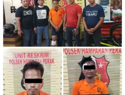 Dua Pelaku Curanmor Ditangkap di Hamparan Perak, Satu Penadah Turut Diamankan