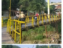 Jembatan Besi Kota Bangun Memprihatinkan, Pengendara Motor Terancam Jatuh!
