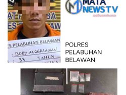 Sat Narkoba Polres Pelabuhan Belawan Berhasil Gerebek Sarang Narkoba di Komplek Uka, 1 Pengedar dan 4 Pengguna Ditangkap!