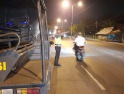 Polsek Padang Hilir Gelar Patroli Blue Light, Antisipasi Kejahatan dan Kemacetan di Akhir Pekan