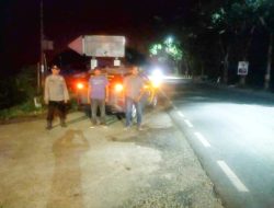 Patroli Malam Polsek Lima Puluh untuk Memelihara Kamtibmas