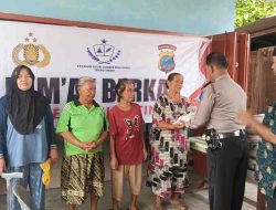Polres Tebing Tinggi Gelar Jumat Berkah, Salurkan Bantuan Beras kepada Warga Kurang Mampu