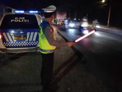 Polres Batu Bara Gelar Patroli Blue Light, Jaga Kamtibcarlantas di Malam Hari