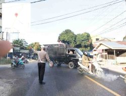 Polres Labuhanbatu Selatan Gelar Kegiatan Strong Point Pagi di Jalinsum