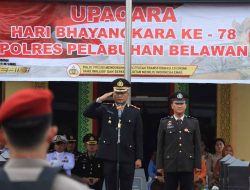 Polres Pelabuhan Belawan Gelar Upacara Peringatan Hari Bhayangkara ke-78: Refleksi Kinerja dan Penguatan Sinergitas